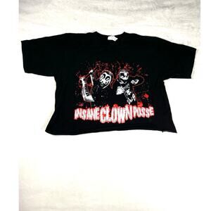 Insane Clown Posse ICP Cropped Black Graphic T-Shirt